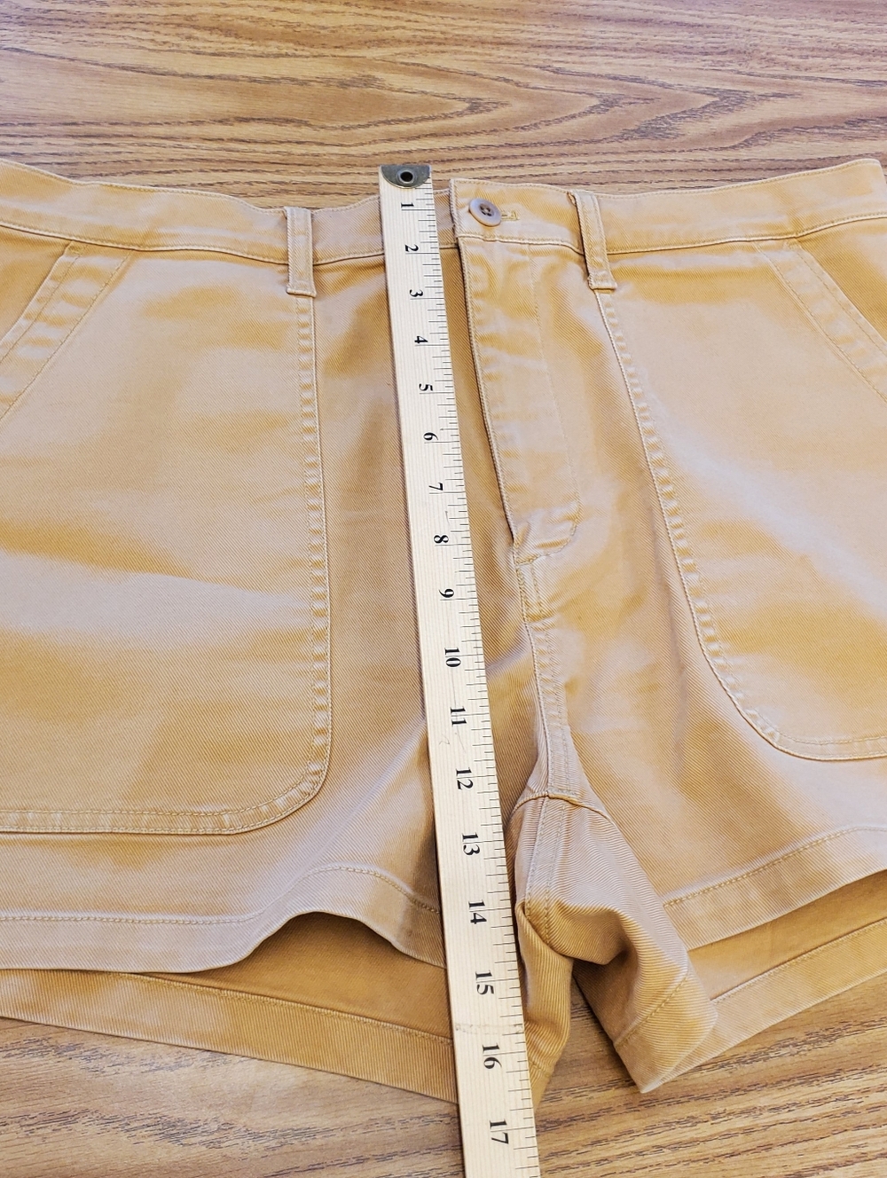 Madewell The Perfect Vibtage Fatique Tan High-Waist Shorts Size 33 - Picture 3 of 10